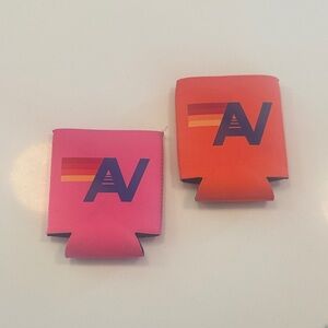Aviator Nation Pink and Orange Coozie Cozy Drink Sleeve Holder 2 Pack